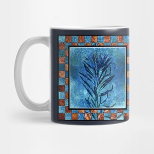 Botanical cyanotype print framed Mug